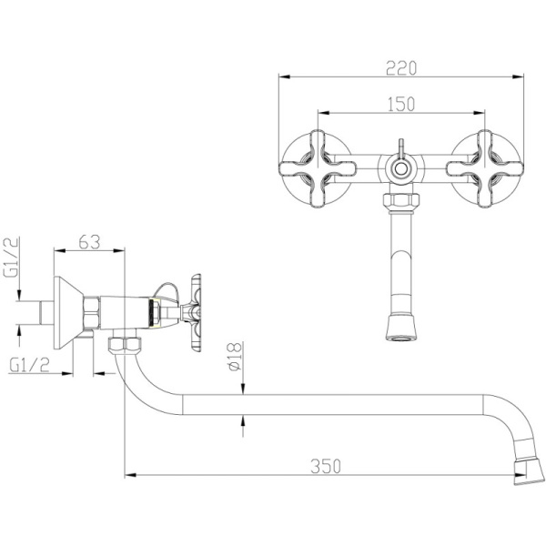 смеситель для ванны lemark duetto lm5751c