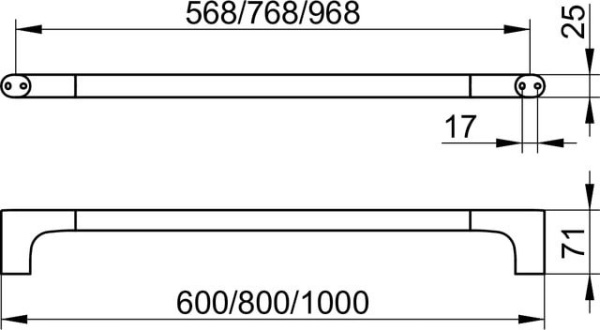 Полотенцедержатель 100 см Keuco Edition 400 11501 011000