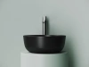 раковина ceramicanova element cn6073mb накладная, ø36 см, черный матовый