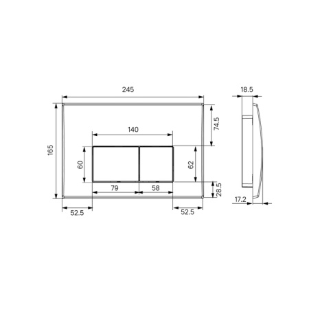 кнопка для инсталляции iddi optima home универсальная, глянцевый белый oph10w0i77