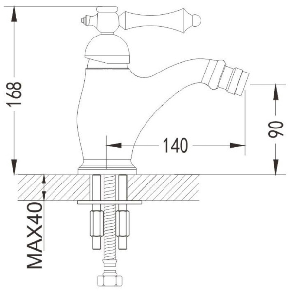 смеситель для биде rose r0107