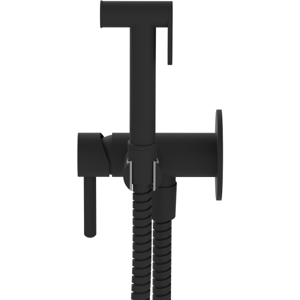 гигиенический душ со смесителем whitecross y black sysybi2bl черный матовый