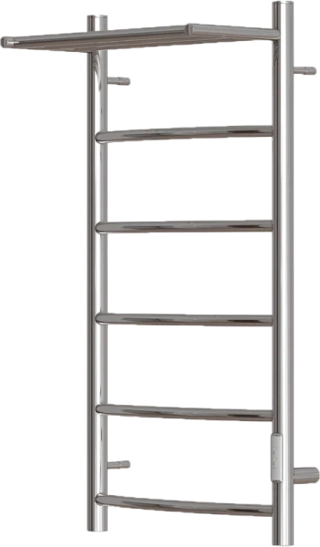 полотенцесушитель point афина п5 pn04848p электрический, с полкой, 40x80 см, хром