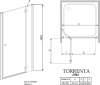 душевая дверь radaway torrenta dwj 90 r прозрачное