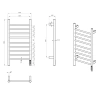 полотенцесушитель электрический wonzon & woghand bonn, хром (ww-al4094-cr)