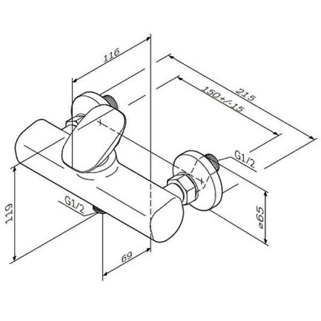 смеситель для душа am.pm spirit v2.0 f70a20000