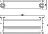полка для полотенец 59,8 см savol 89c s-08944c