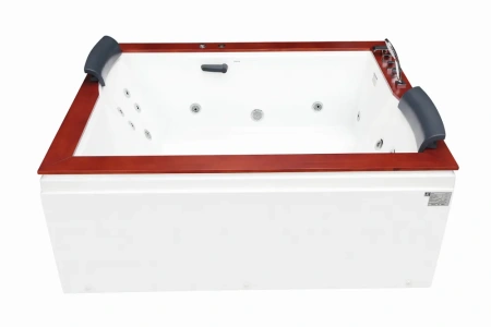 акриловая ванна gemy g9052 ii b r 186х151 см с гидромассажем, правосторонняя, прямоугольная, цвет белый