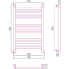 водяной полотенцесушитель сунержа богема+ прямая 800х500 31-0220-8050 черный матовый