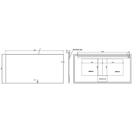 Зеркало Boheme Modern 140x70 543-140-B с подсветкой Черное с сенсорным выключателем и подогревом
