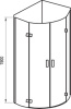 душевой уголок ravak smartline smskk4-80 3s244a00y1 transparent, профиль хром