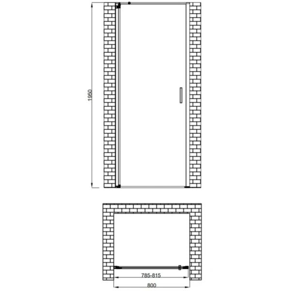 душевая дверь berges legos ls-1 062020 80 см, профиль хром, стекло прозрачное