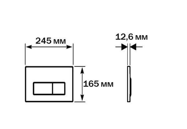 кнопка смыва для инсталляции aquatek pneumo s pns-0000008 для унитаза, абс-пластик, цвет матовый хром