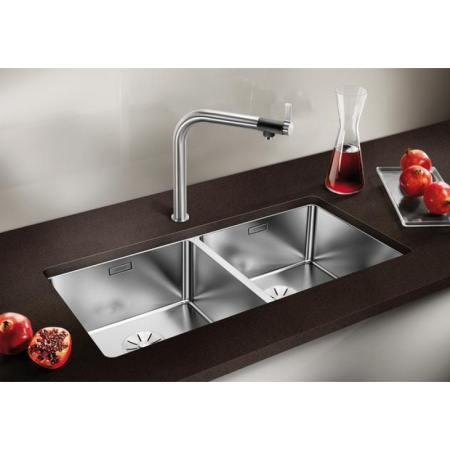 кухонная мойка blanco andano 400/400-u 522987 сталь