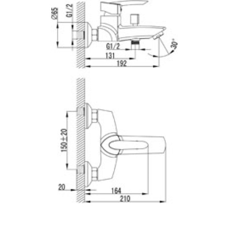 смеситель для ванны с душем lemark mars lm3502c