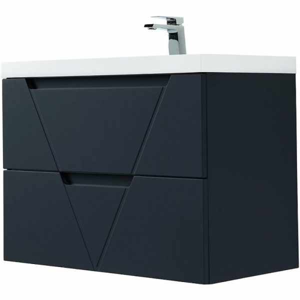 тумба под раковину belbagno vittoria 80 vittoria-800-2c-so-go-p подвесная grigio opaco