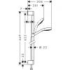душевой набор 0,65 м hansgrohe croma select s 1jet 26564400