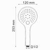 душевая лейка wasserkraft a061 цвет хром