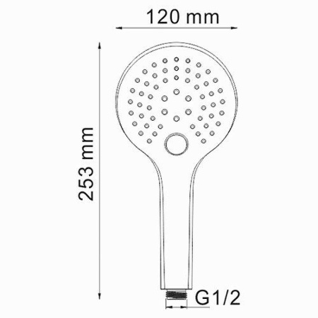 душевая лейка wasserkraft a061 цвет хром
