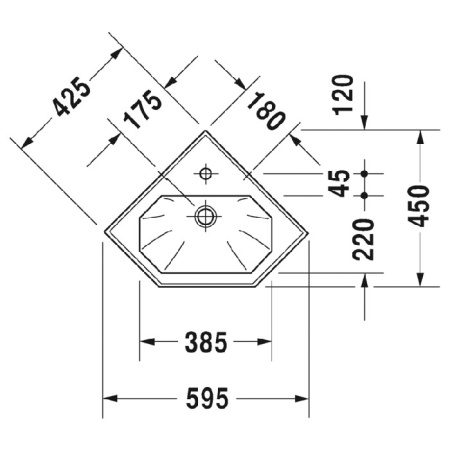 раковина подвесная duravit 1930 0793420000