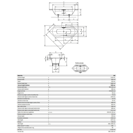 стальная ванна 214х90 см kaldewei mega duo 6 182 standard