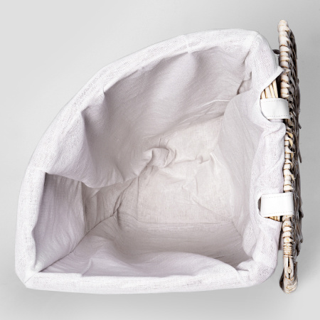 корзина для белья wasserkraft vils wb-560-l с крышкой, цвет белый