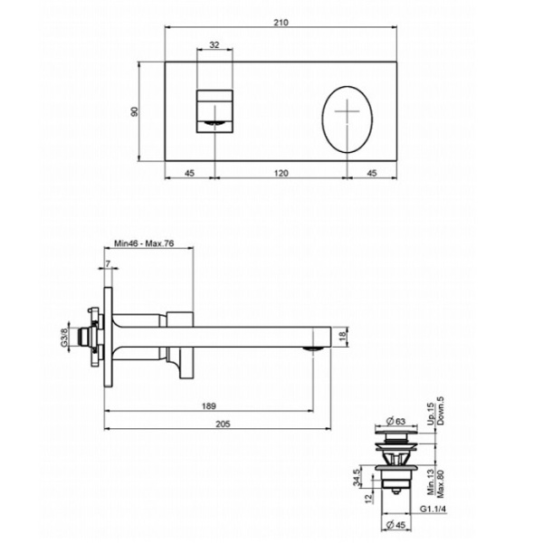 смеситель для раковины fima carlo frattini next f3951x5cr