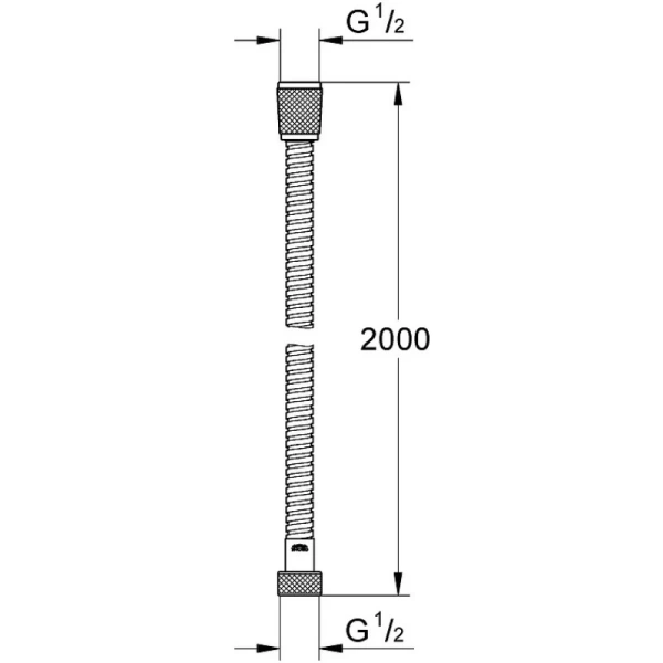 душевой шланг 200 см grohe 28140000