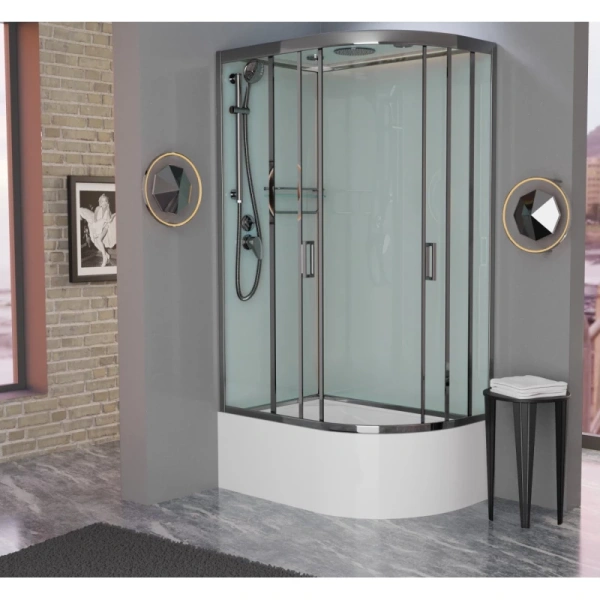 душевая кабина 120x80x220 см frank f412/2l brilliant 187009 прозрачное