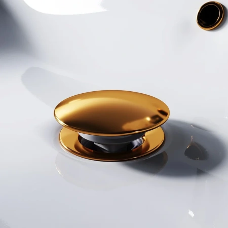 донный клапан am.pm f0700p44 для раковины, с переливом, розовое золото