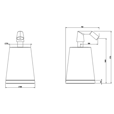 дозатор для жидкого мыла gessi cono 45437#299