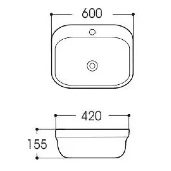 раковина aquatek амадео 60 aq6042-00 белая