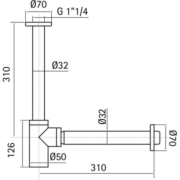 сифон cisal complementi za004130d1 для раковины