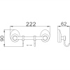 вешалка для полотенец haiba hb1615-2 цвет хром