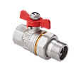 Кран-американка шаровой, Premium, 1 1/4", НВ, PN 40, ручка-бабочка, с полусгоном