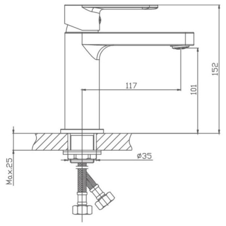 смеситель для раковины haiba hb10617 цвет хром