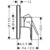 смеситель для душа hansgrohe rebris s 72667000