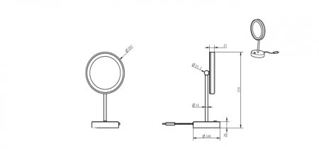 косметическое зеркало art&max am-m-063-cr