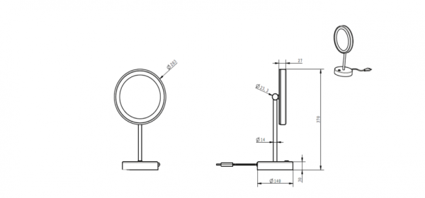 Косметическое зеркало Art&Max AM-M-063-CR