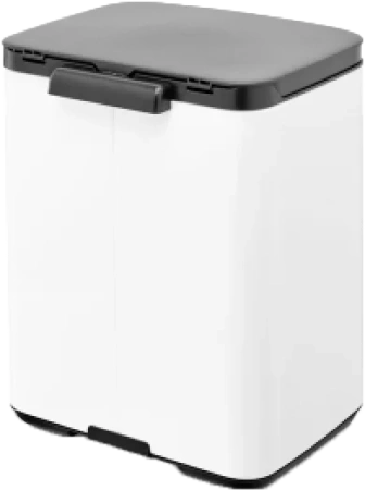 мусорное ведро brabantia bo 222368 7 л, белое
