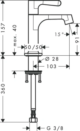 кран для холодной воды axor citterio m 34130000