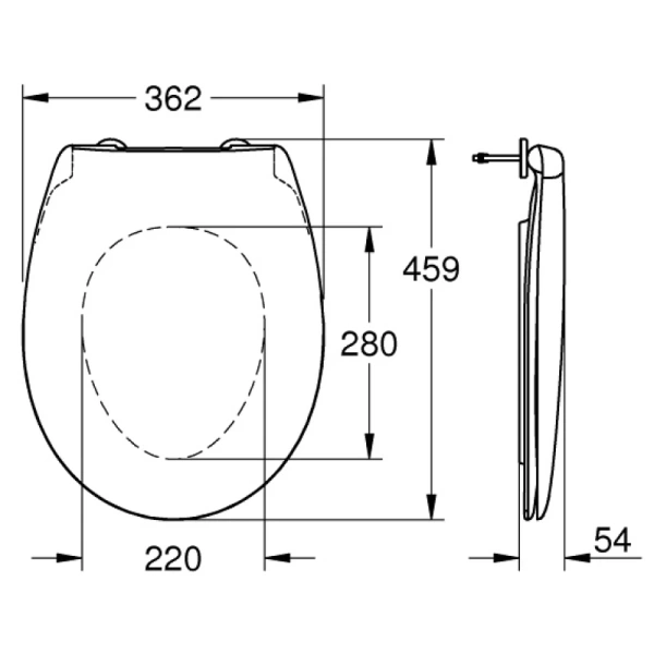 сиденье для унитаза grohe bau ceramic 39492000