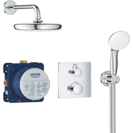 душевой комплект 210 мм grohe grohtherm 34729000