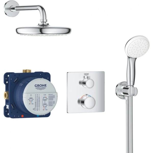душевой комплект 210 мм grohe grohtherm 34729000