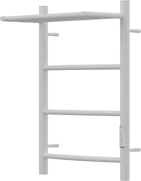 полотенцесушитель point афина pn04846pw электрический, с полкой, 40x60 см, белый