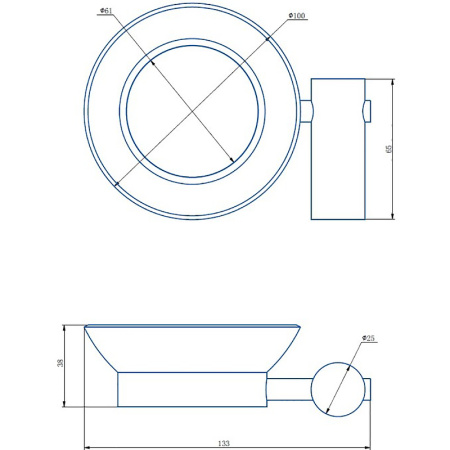 мыльница haiba hb8402-7 цвет черный матовая