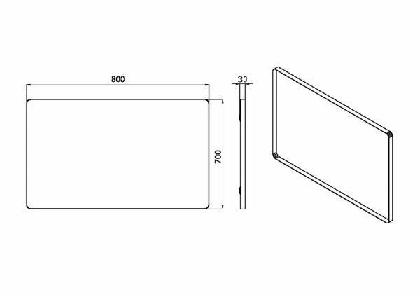 зеркало boheme armadi art vallessi 80 544/2 с подсветкой с сенсорным выключателем