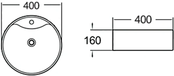 раковина 40x40 см santiline sl-1070