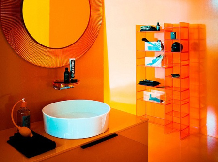 Зеркало Laufen Kartell 3.8633.1.082.000.1 оранжевый пластик