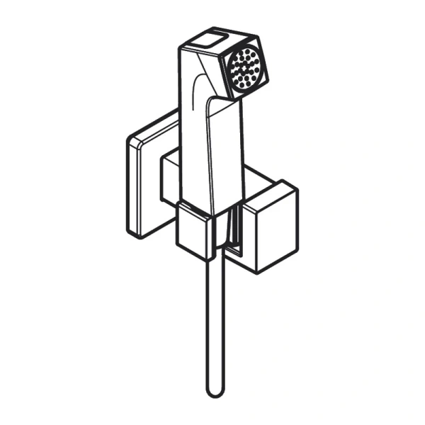 гигиенический душ hansgrohe bidette 1jet e 29233000 со смесителем, хром